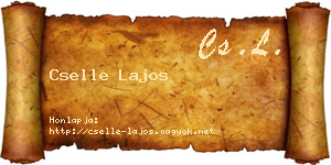 Cselle Lajos névjegykártya
