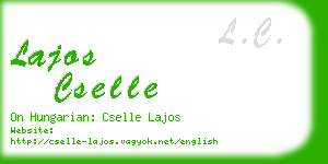 lajos cselle business card